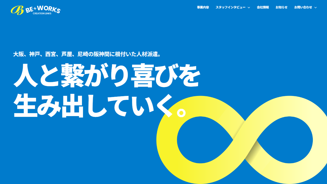 阪神間を中心に人材派遣業を営む会社のホームページ制作