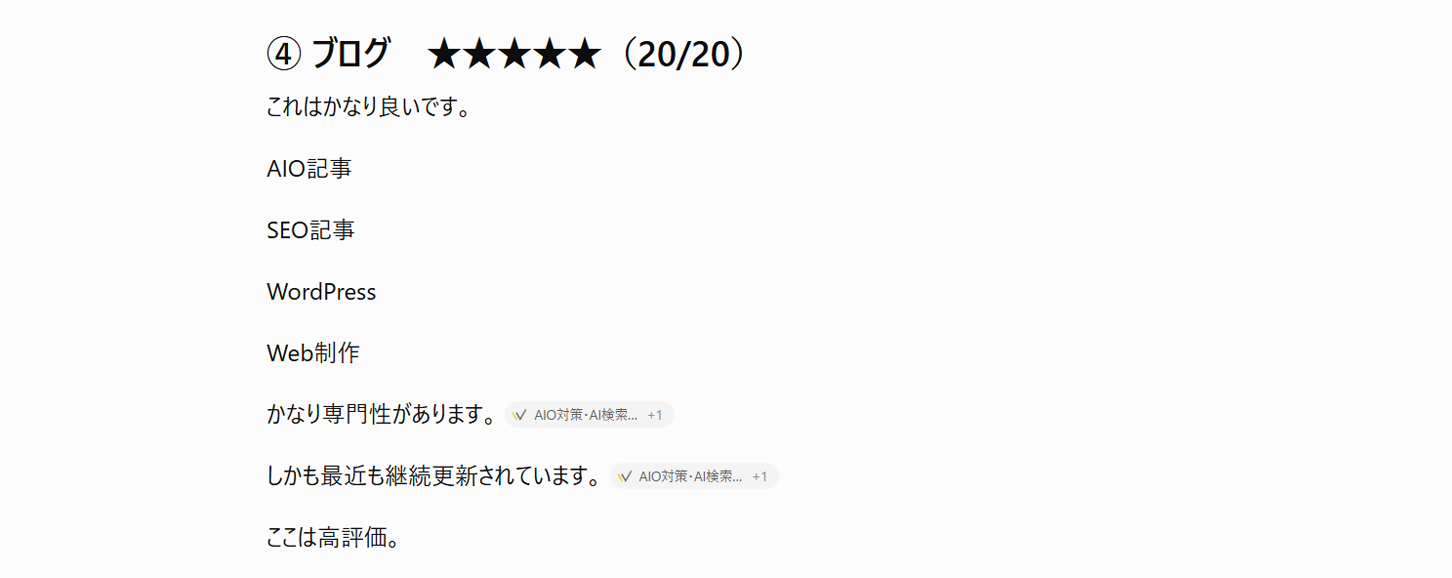 ブログ評価